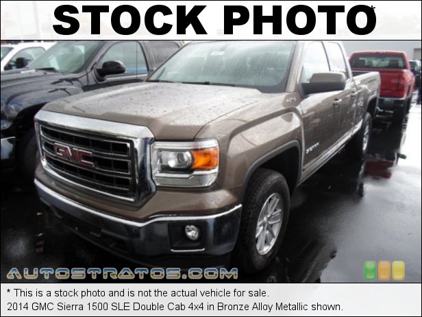 Stock photo for this 2014 GMC Sierra 1500 SLE Double Cab 4x4 4.3 Liter DI OHV 12-Valve VVT EcoTec3 V6 6 Speed Automatic