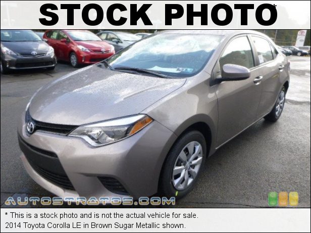 Stock photo for this 2014 Toyota Corolla LE 1.8 Liter DOHC 16-Valve Dual VVT-i 4 Cylinder CVTi-S Automatic