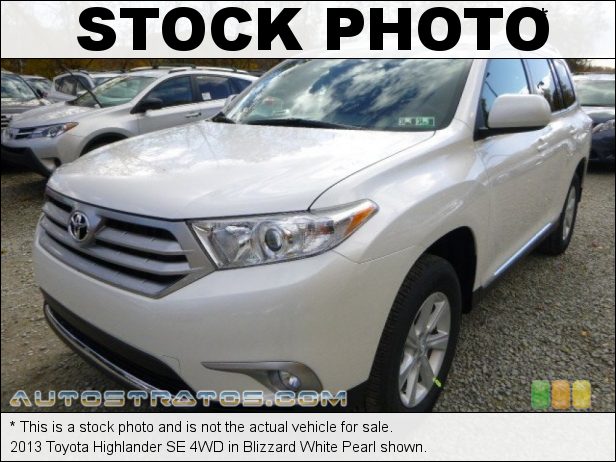 Stock photo for this 2013 Toyota Highlander 4WD 3.5 Liter DOHC 24-Valve Dual VVT-i V6 5 Speed ECT-i Automatic