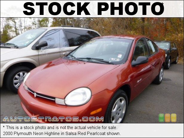 Stock photo for this 2000 Plymouth Neon Highline 2.0 Liter SOHC 16-Valve 4 Cylinder 5 Speed Manual