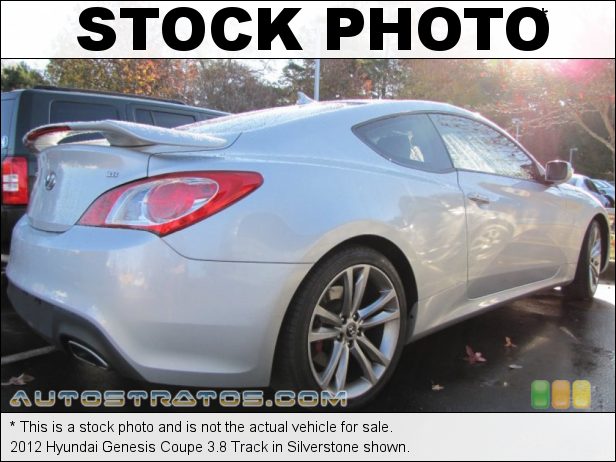 Stock photo for this 2012 Hyundai Genesis Coupe 3.8 3.8 Liter DOHC 24-Valve Dual-CVVT V6 6 Speed Shiftronic Automatic