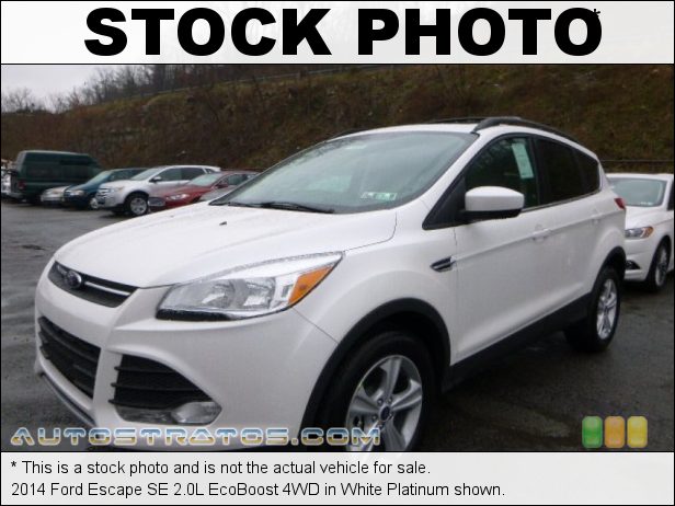 Stock photo for this 2014 Ford Escape SE 2.0L EcoBoost 4WD 2.0 Liter GTDI Turbocharged DOHC 16-Valve Ti-VCT EcoBoost 4 Cyli 6 Speed SelectShift Automatic