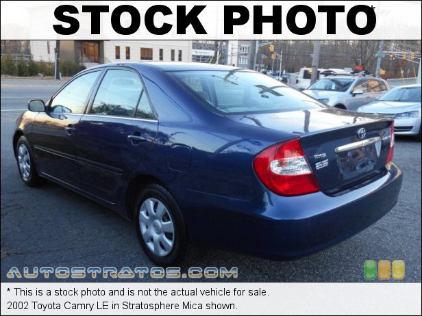 Stock photo for this 2002 Toyota Camry LE 2.4 Liter DOHC 16-Valve VVT 4 Cylinder 4 Speed Automatic