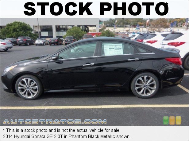 Stock photo for this 2014 Hyundai Sonata 2.0T 2.0 Liter GDI Turbocharged DOHC 16-Valve Dual-CVVT 4 Cylinder 6 Speed SHIFTRONIC Automatic