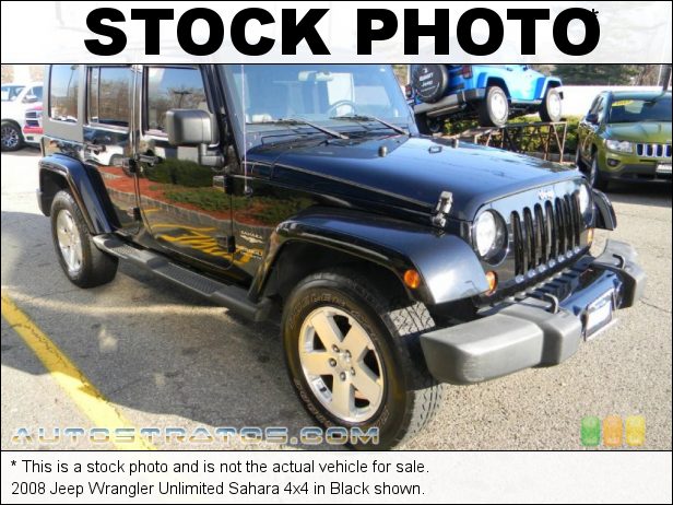 Stock photo for this 2008 Jeep Wrangler Unlimited Sahara 4x4 3.8 Liter SMPI OHV 12-Valve V6 6 Speed Manual