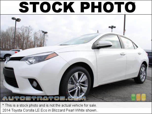 Stock photo for this 2014 Toyota Corolla LE Eco 1.8 Liter DOHC 16-Valve Dual VVT-i 4 Cylinder CVTi-S Automatic