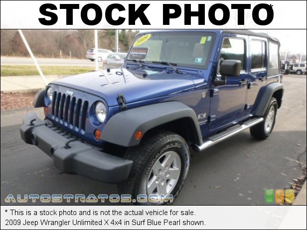 Stock photo for this 2009 Jeep Wrangler Unlimited X 4x4 3.8 Liter OHV 12-Valve V6 4 Speed Automatic