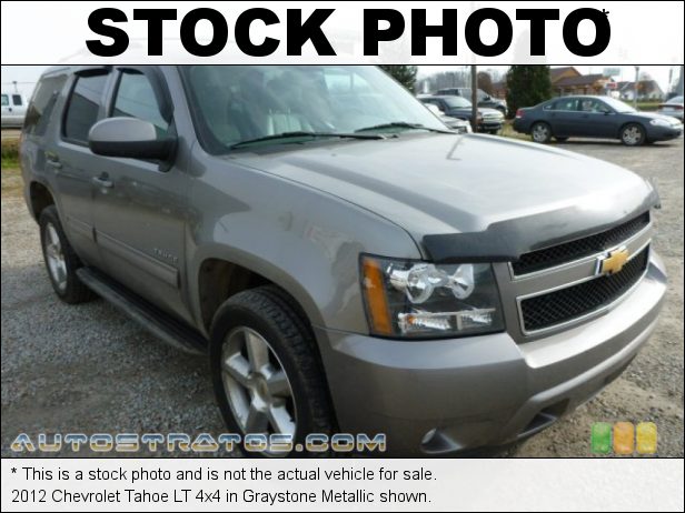 Stock photo for this 2012 Chevrolet Tahoe LT 4x4 5.3 Liter OHV 16-Valve VVT Flex-Fuel V8 6 Speed Automatic