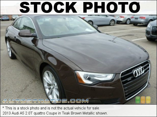 Stock photo for this 2013 Audi A5 2.0T quattro Coupe 2.0 Liter FSI Turbocharged DOHC 16-Valve VVT 4 Cylinder 8 Speed Tiptronic Automatic Stock photo for this 2013 Audi A5 2.0T quattro Coupe 2.0 Liter FSI Turbocharged DOHC 16-Valve VVT 4 Cylinder 8 Speed Tiptronic Automatic