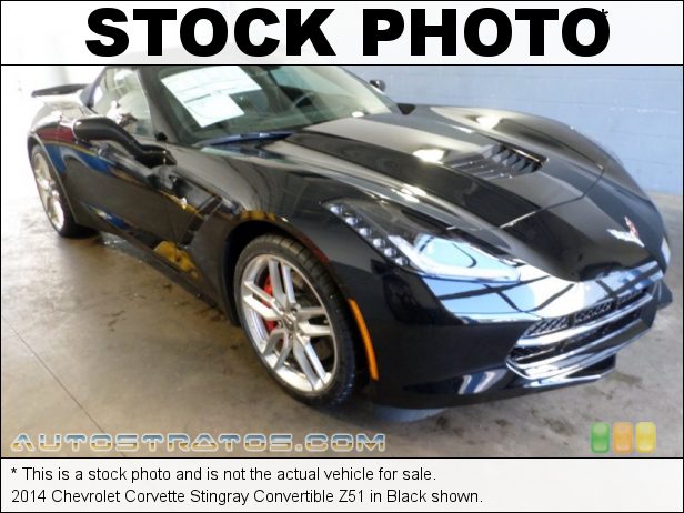 Stock photo for this 2014 Chevrolet Corvette Stingray Convertible Z51 6.2 Liter DI OHV 16-Valve VVT V8 6 Speed Paddle Shift Automatic