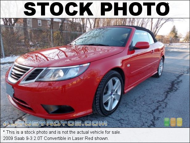 Stock photo for this 2009 Saab 9-3 2.0T Convertible 2.0 Liter Turbocharged DOHC 16-Valve 4 Cylinder 5 Speed Sentronic Automatic