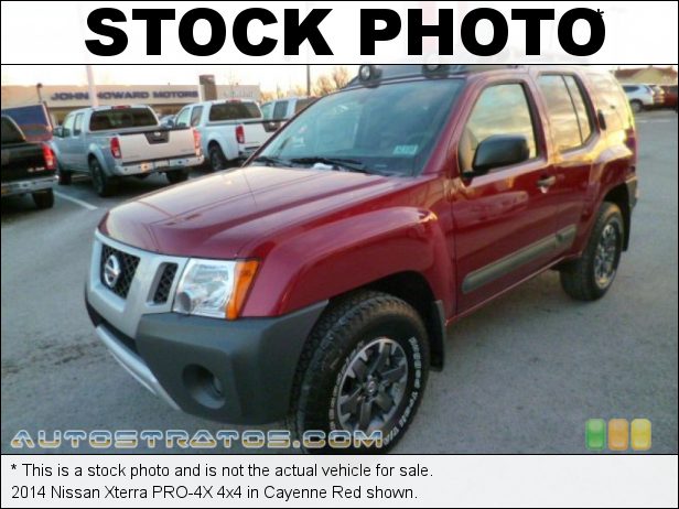 Stock photo for this 2014 Nissan Xterra X 4x4 4.0 Liter DOHC 24-Valve CVTCS V6 5 Speed Automatic