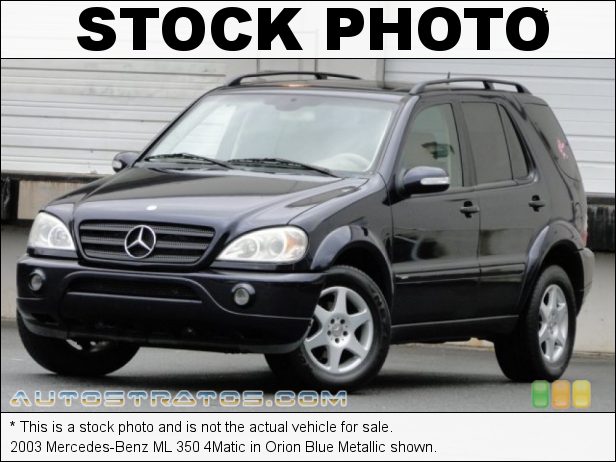 Stock photo for this 2003 Mercedes-Benz ML 350 4Matic 3.7 Liter SOHC 18-Valve V6 5 Speed Automatic