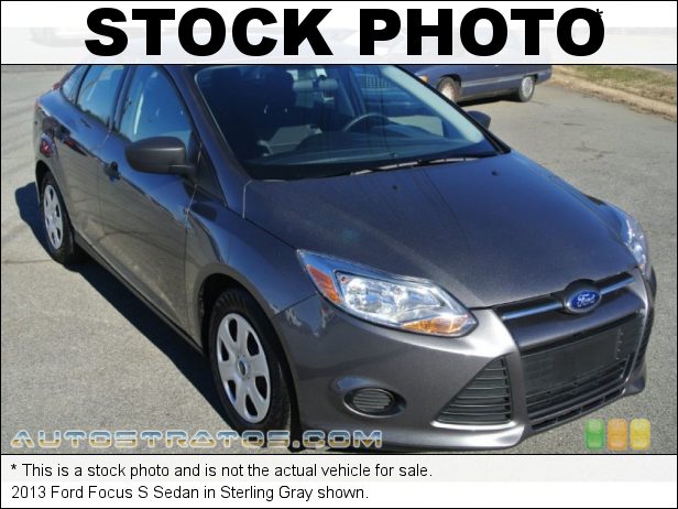 Stock photo for this 2013 Ford Focus S Sedan 2.0 Liter GDI DOHC 16-Valve Ti-VCT Flex-Fuel 4 Cylinder 6 Speed Automatic