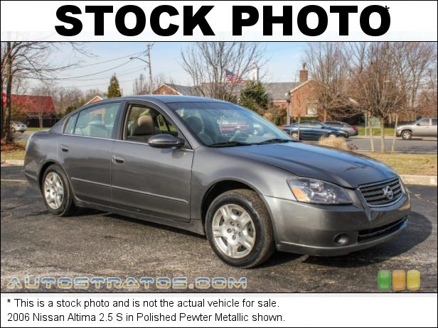 Stock photo for this 2006 Nissan Altima 2.5 S 2.5 Liter DOHC 16V CVTC 4 Cylinder 4 Speed Automatic