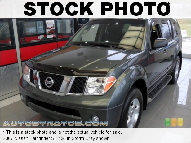 Stock photo for this 2007 Nissan Pathfinder 4x4 4.0 Liter DOHC 24-Valve VVT V6 5 Speed Automatic