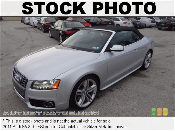 Stock photo for this 2011 Audi S5 3.0 TFSI quattro Cabriolet 3.0 Liter TFSI Supercharged DOHC 24-Valve V6 7 Speed Dual-Clutch S tronic Automatic