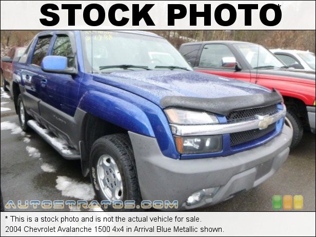 Stock photo for this 2004 Chevrolet Avalanche 1500 4x4 5.3 Liter OHV 16 Valve Vortec V8 4 Speed Automatic