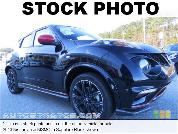 Stock photo for this 2013 Nissan Juke NISMO 1.6 Liter DIG Turbocharged DOHC 16-Valve CVTCS 4 Cylinder 6 Speed Manual