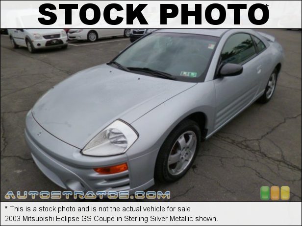 Stock photo for this 2003 Mitsubishi Eclipse GS Coupe 2.4 Liter SOHC 16-Valve 4 Cylinder 5 Speed Manual