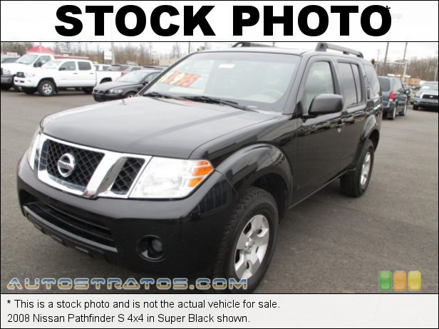Stock photo for this 2008 Nissan Pathfinder 4x4 4.0 Liter DOHC 24-Valve VVT V6 5 Speed Automatic