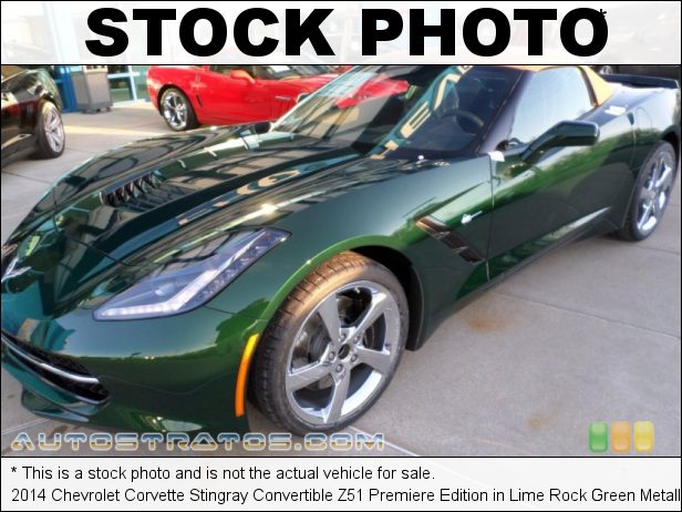 Stock photo for this 2014 Chevrolet Corvette Stingray Convertible Z51 6.2 Liter DI OHV 16-Valve VVT V8 6 Speed Paddle Shift Automatic