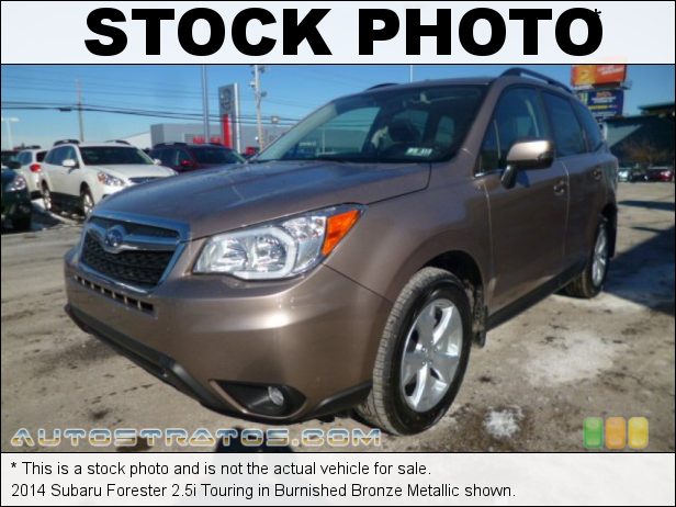 Stock photo for this 2014 Subaru Forester 2.5i Touring 2.5 Liter DOHC 16-Valve VVT Flat 4 Cylinder Lineartronic CVT Automatic Stock photo for this 2014 Subaru Forester 2.5i Touring 2.5 Liter DOHC 16-Valve VVT Flat 4 Cylinder Lineartronic CVT Automatic