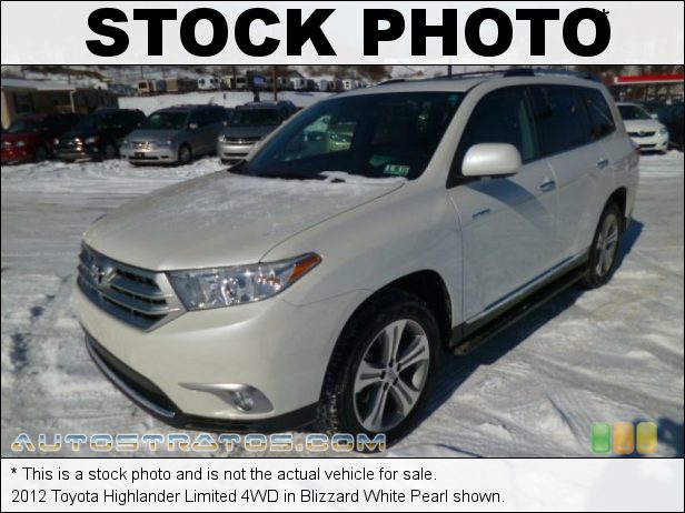 Stock photo for this 2012 Toyota Highlander Limited 4WD 3.5 Liter DOHC 24-Valve Dual VVT-i V6 5 Speed ECT-i Automatic