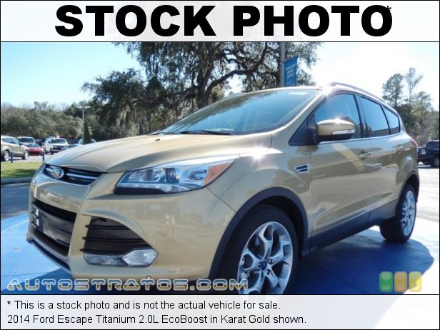 Stock photo for this 2014 Ford Escape Titanium 2.0L EcoBoost 2.0 Liter GTDI Turbocharged DOHC 16-Valve Ti-VCT EcoBoost 4 Cyli 6 Speed SelectShift Automatic