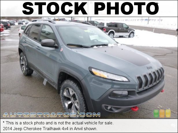 Stock photo for this 2014 Jeep Cherokee Trailhawk 4x4 2.4 Liter SOHC 16-Valve MultiAir 4 Cylinder 9 Speed Automatic