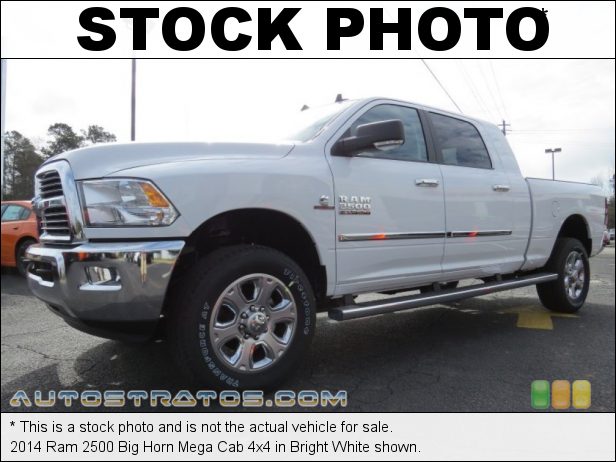 Stock photo for this 2014 Ram 2500 Big Horn Mega Cab 4x4 6.7 Liter OHV 24-Valve Cummins Turbo-Diesel Inline 6 Cylinder 6 Speed Automatic