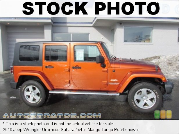 Stock photo for this 2010 Jeep Wrangler Unlimited Sahara 4x4 3.8 Liter OHV 12-Valve V6 4 Speed Automatic