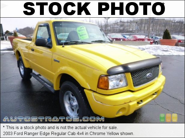 Stock photo for this 2003 Ford Ranger Edge Regular Cab 4x4 3.0 Liter OHV 12V Vulcan V6 5 Speed Manual Stock photo for this 2003 Ford Ranger Edge Regular Cab 4x4 3.0 Liter OHV 12V Vulcan V6 5 Speed Manual