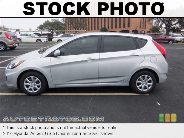 Stock photo for this 2014 Hyundai Accent GS 5 Door 1.6 Liter GDI DOHC 16-Valve D-CVVT 4 Cylinder 6 Speed SHIFTRONIC Automatic