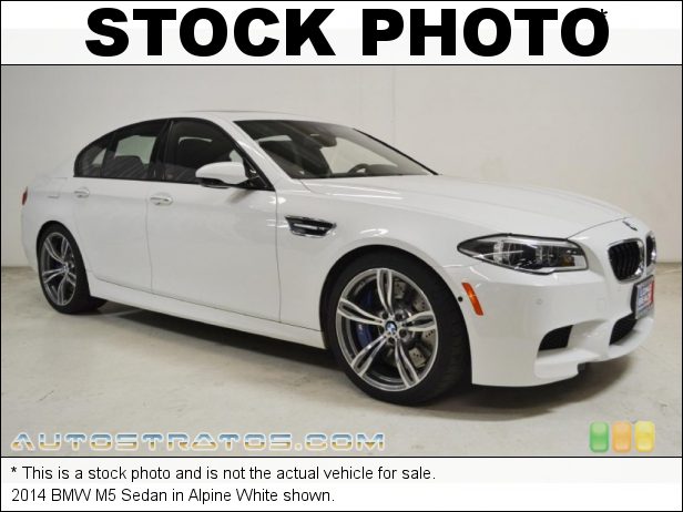 Stock photo for this 2014 BMW M5 Sedan 4.4 Liter M DI TwinPower Turbocharged DOHC 32-Valve VVT V8 7 Speed M Double Clutch (M DCT) Automatic
