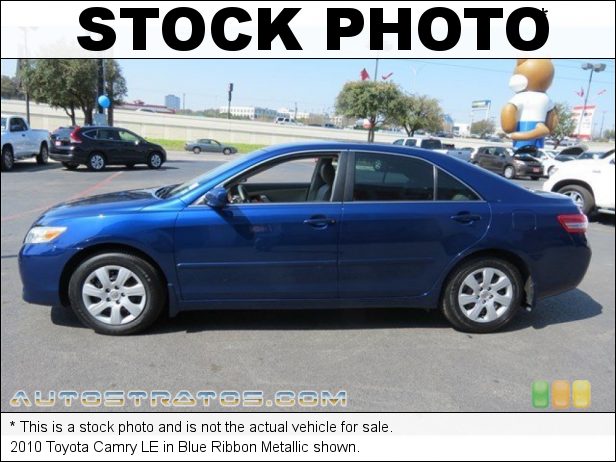 Stock photo for this 2010 Toyota Camry LE 2.5 Liter DOHC 16-Valve Dual VVT-i 4 Cylinder 6 Speed Automatic