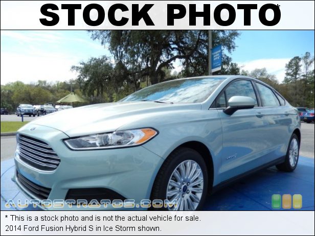 Stock photo for this 2014 Ford Fusion S 2.0 Liter Atkinson-Cycle DOHC 16-Valve 4 Cylinder Gasoline/Elect eCVT Automatic