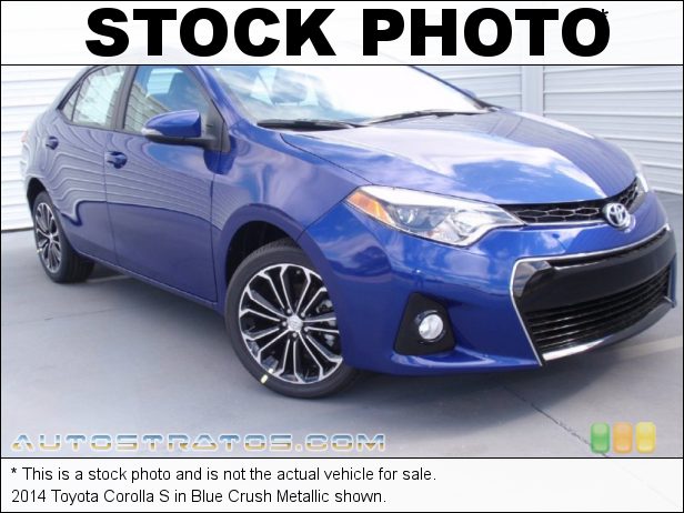 Stock photo for this 2014 Toyota Corolla L 1.8 Liter DOHC 16-Valve Dual VVT-i 4 Cylinder CVTi-S Automatic