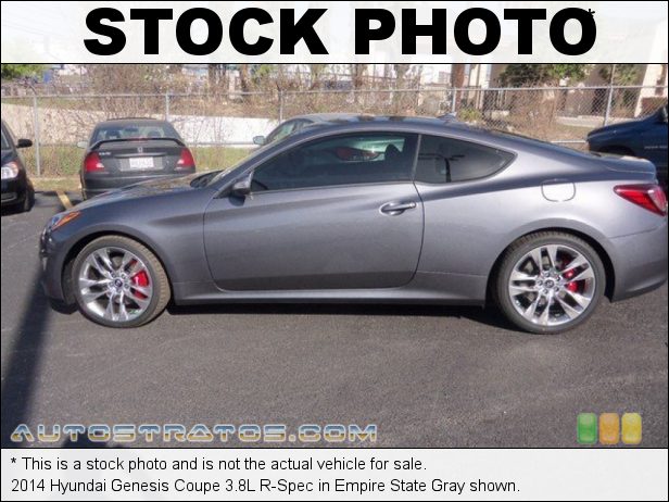 Stock photo for this 2014 Hyundai Genesis Coupe 3.8L 3.8 Liter GDI DOHC 24-Valve D-CVVT V6 8 Speed SHIFTRONIC Automatic