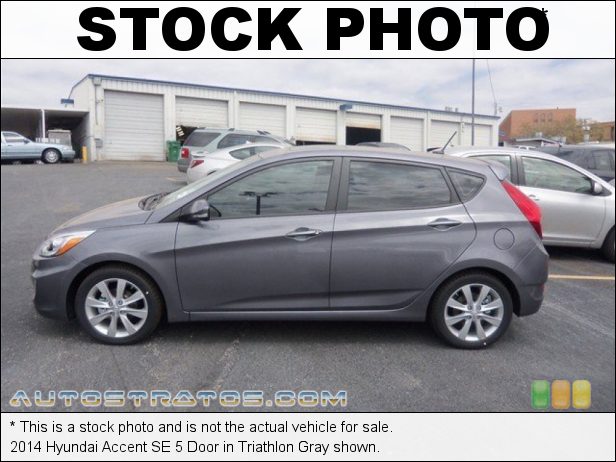 Stock photo for this 2014 Hyundai Accent SE 5 Door 1.6 Liter GDI DOHC 16-Valve D-CVVT 4 Cylinder 6 Speed SHIFTRONIC Automatic