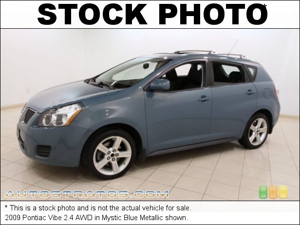 Stock photo for this 2009 Pontiac Vibe 2.4 AWD 2.4 Liter DOHC 16V VVT-i 4 Cylinder 4 Speed Automatic