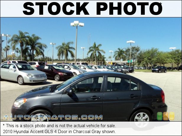 Stock photo for this 2010 Hyundai Accent GLS 4 Door 1.6 Liter DOHC 16-Valve CVVT 4 Cylinder 4 Speed Automatic Stock photo for this 2010 Hyundai Accent GLS 4 Door 1.6 Liter DOHC 16-Valve CVVT 4 Cylinder 4 Speed Automatic