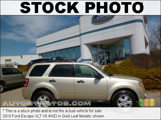 Stock photo for this 2010 Ford Escape XLT V6 4WD 3.0 Liter DOHC 24-Valve Duratec Flex-Fuel V6 6 Speed Automatic