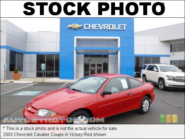 Stock photo for this 2003 Chevrolet Cavalier Coupe 2.2 Liter DOHC 16 Valve 4 Cylinder 5 Speed Manual
