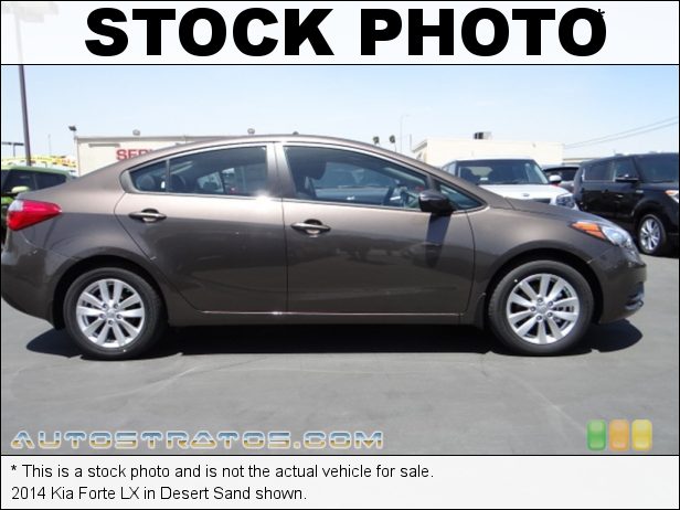 Stock photo for this 2014 Kia Forte LX 1.8 Liter DOHC 16-Valve CVVT 4 Cylinder 6 Speed Sportmatic Automatic