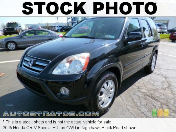 Stock photo for this 2005 Honda CR-V Special Edition 4WD 2.4L DOHC 16V i-VTEC 4 Cylinder 5 Speed Automatic