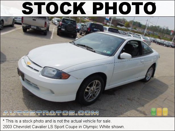 Stock photo for this 2003 Chevrolet Cavalier LS Sport Coupe 2.2 Liter DOHC 16 Valve 4 Cylinder 4 Speed Automatic