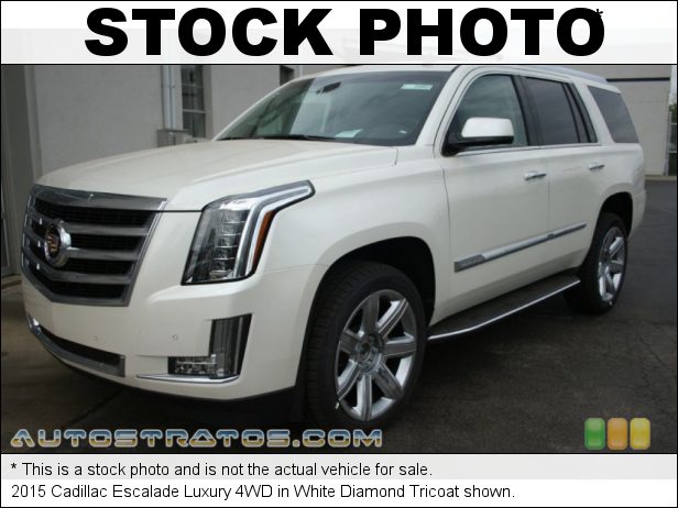 Stock photo for this 2015 Cadillac Escalade Luxury 4WD 6.2 Liter DI OHV 16-Valve VVT V8 6 Speed Automatic Stock photo for this 2015 Cadillac Escalade Luxury 4WD 6.2 Liter DI OHV 16-Valve VVT V8 6 Speed Automatic