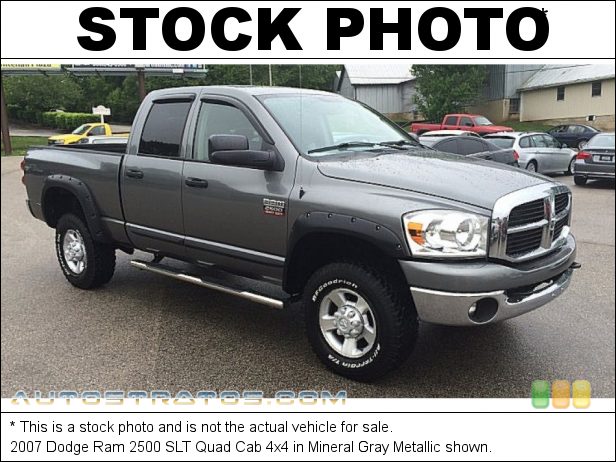 Stock photo for this 2007 Dodge Ram 2500 Quad Cab 4x4 5.9L Cummins Turbo Diesel OHV 24V Inline 6 Cylinder 4 Speed Automatic
