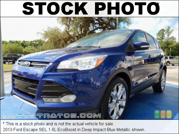 Stock photo for this 2013 Ford Escape SEL 1.6L EcoBoost 1.6 Liter DI Turbocharged DOHC 16-Valve Ti-VCT EcoBoost 4 Cylind 6 Speed SelectShift Automatic